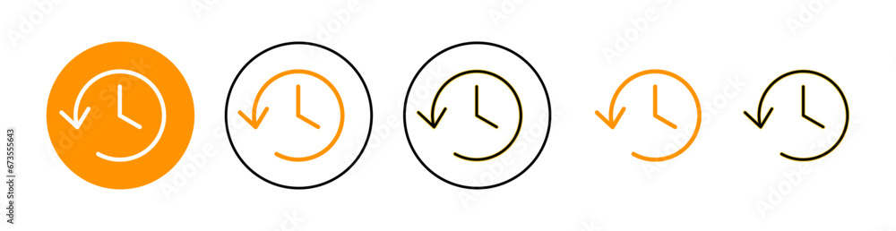 History icon set for web and mobile app. recent event history sign and symbol History icon set for web and mobile app. recent event history sign and symbol