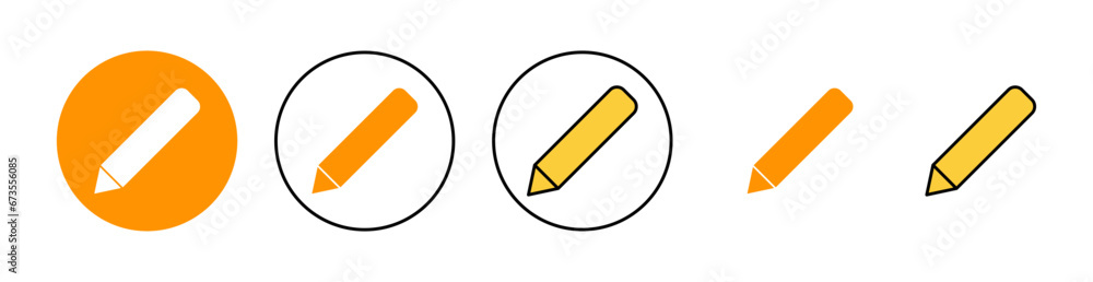 Pencil icon set for web and mobile app. pen sign and symbol. edit icon vector Pencil icon set for web and mobile app. pen sign and symbol. edit icon vector