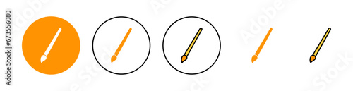 Paint icon set for web and mobile app. paint brush sign and symbol. paint roller icon vector