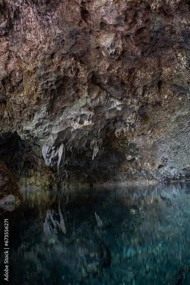 Beautiful view of the The 3 Eyes National Park in Santo Domingo - Dominican Republic- underwater lagoon, caves, gardens Beautiful view of the The 3 Eyes National Park in Santo Domingo - Dominican Republic- underwater lagoon, caves, gardens