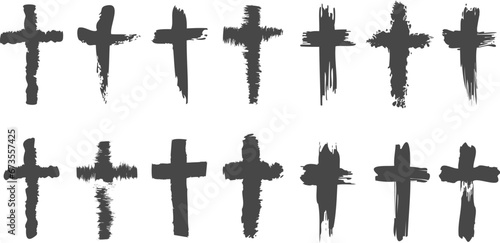 Fotografija Hand drawn black crosses
