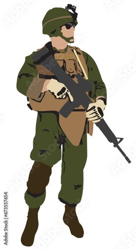 soldier with rifle