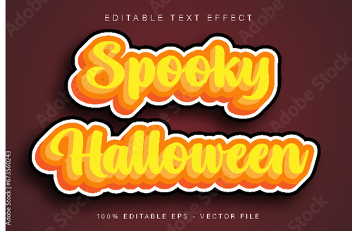 Spooky Halloween Editable Text Effect Cartoon