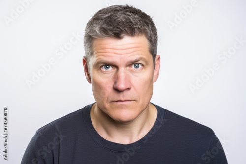 Portrait of a middle-aged man looking at the camera.