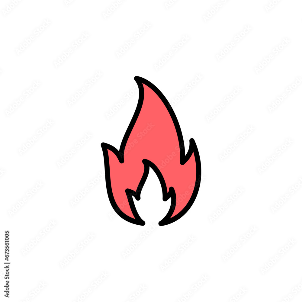 Fire icon set illustration. fire sign and symbol Fire icon set illustration. fire sign and symbol