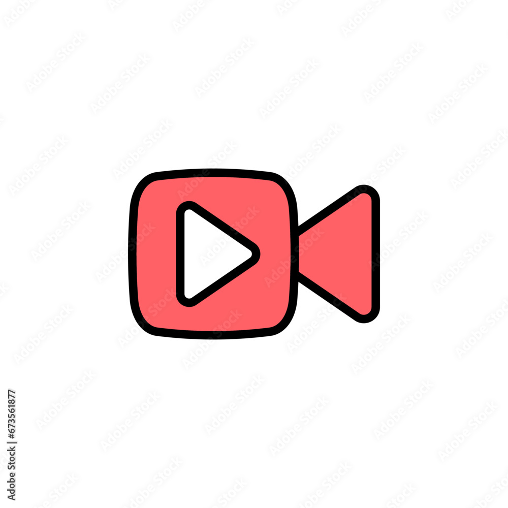 Video icon set illustration. video camera sign and symbol. movie sign. cinema