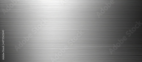 A plate made of brushed steel with reflections providing a metallic background or texture
