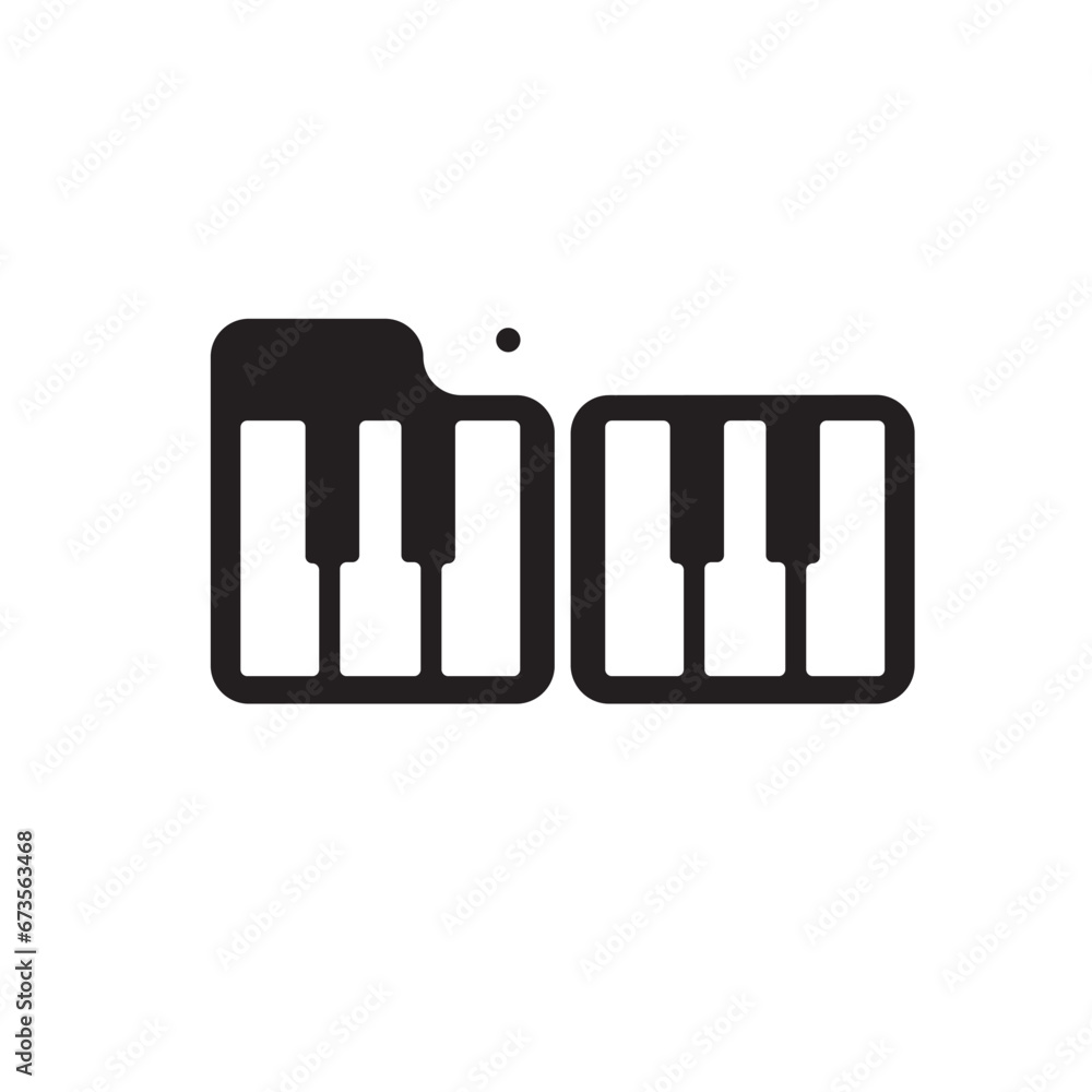 Piano icon on white background. Piano keyboard sign. Music symbol vector illustration. Piano icon on white background. Piano keyboard sign. Music symbol vector illustration.