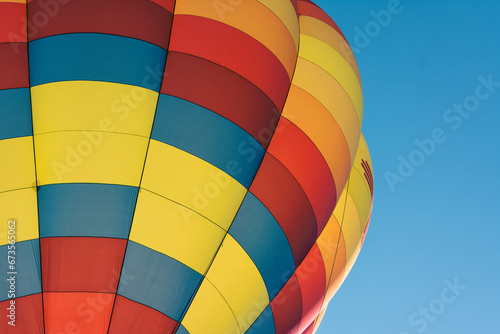hot air balloon close-up detail with vintage look photo