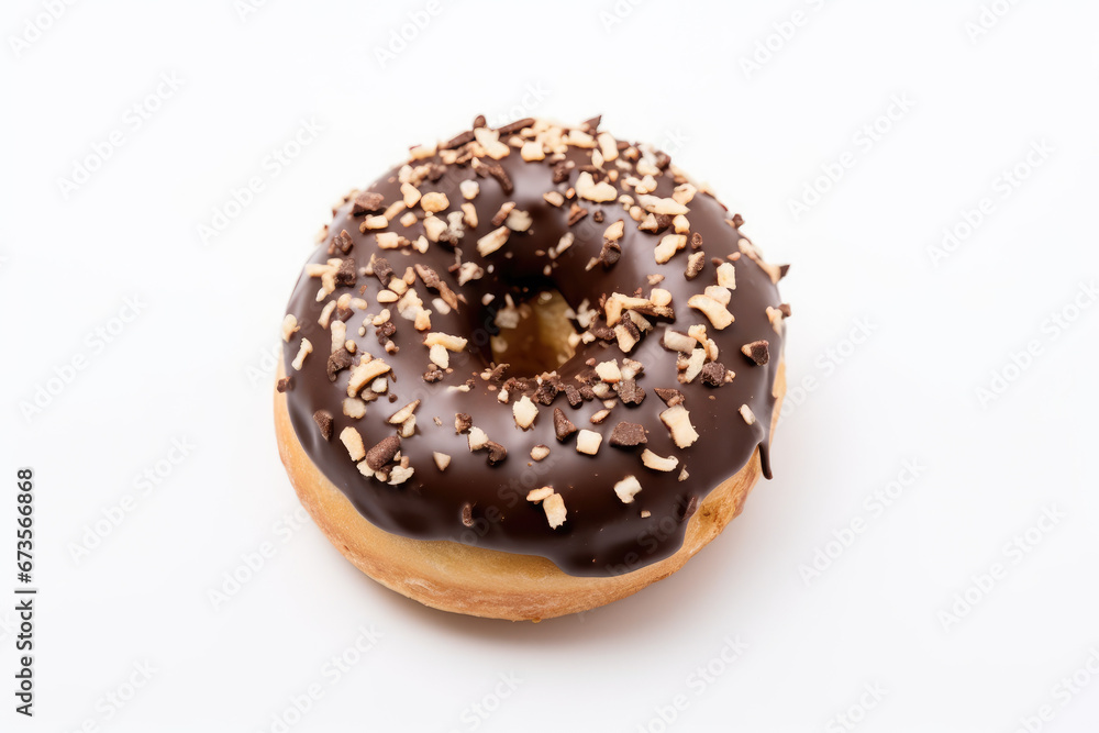 chocolate donut isolated on white chocolate donut isolated on white