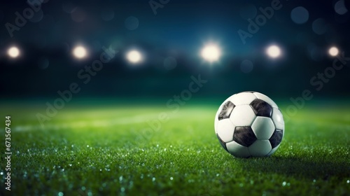 soccer ball in football ground