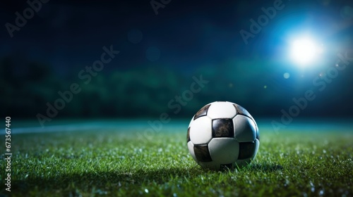 soccer ball in football ground