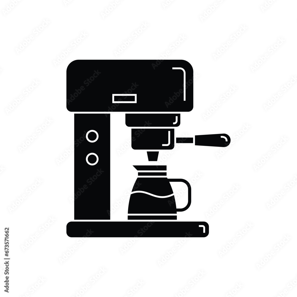 Coffe maker machine icon design. isolated on white background. vector illustration Coffe maker machine icon design. isolated on white background. vector illustration