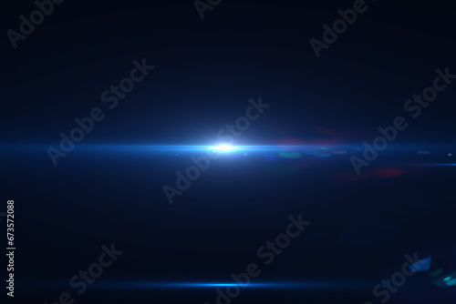 Sun flare on the black background