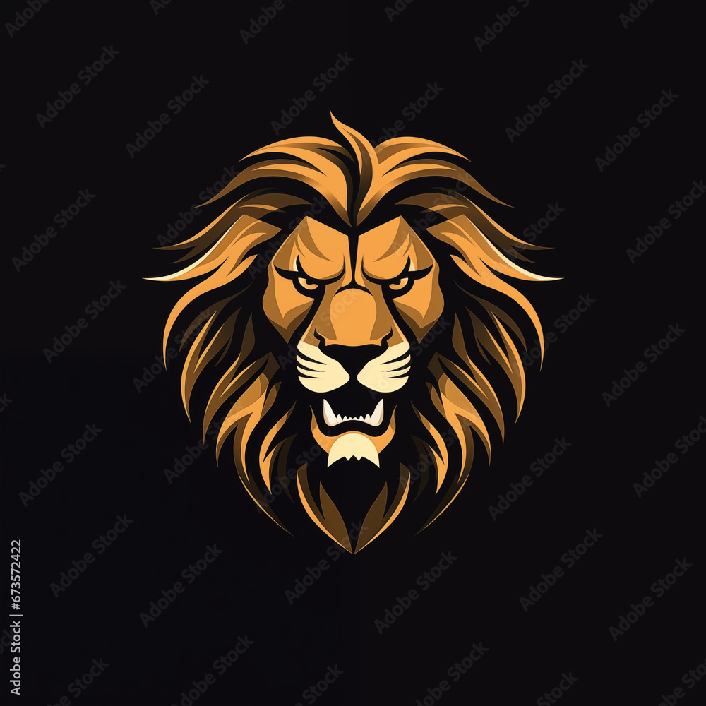 Lion logo. Generative AI