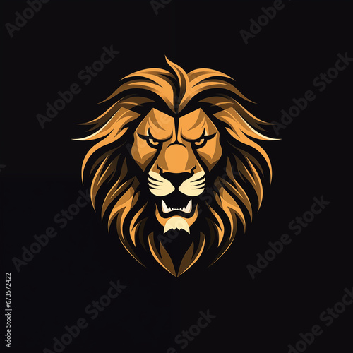 Lion logo. Generative AI