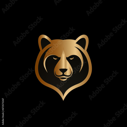  bear head logo.Generative AI