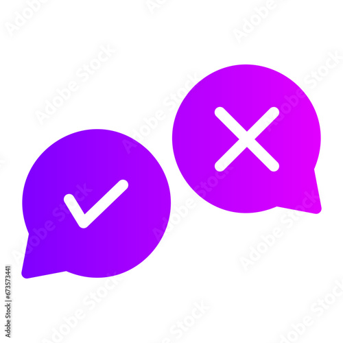 Disagreement gradient icon