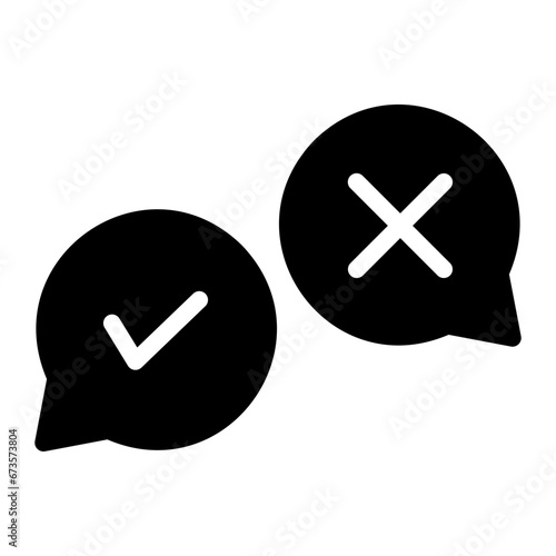 Disagreement glyph icon