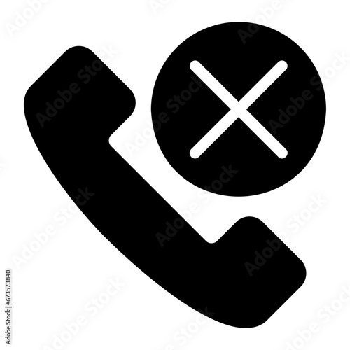 missed call glyph icon