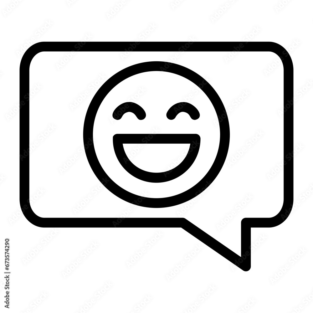 happy emoji line icon happy emoji line icon