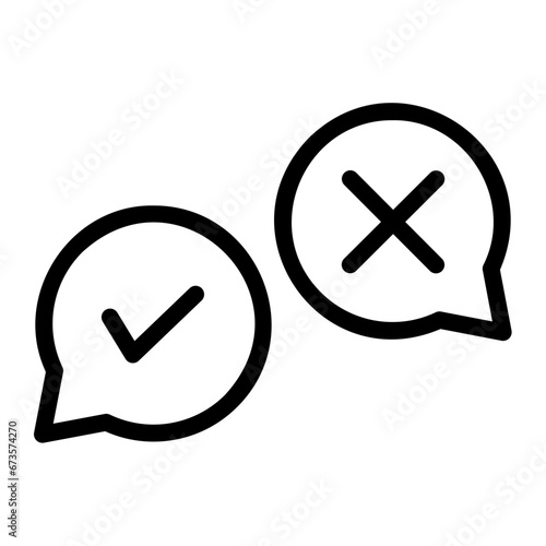 Disagreement line icon