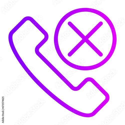 missed call gradient icon