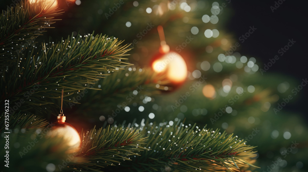 Close up Christmas tree background Close up Christmas tree background