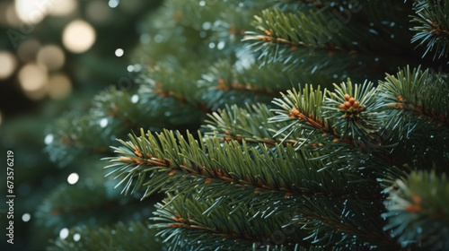 Close up Christmas tree background