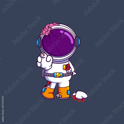 Cute Astronaut Zombie Cartoon character © HERMANTO