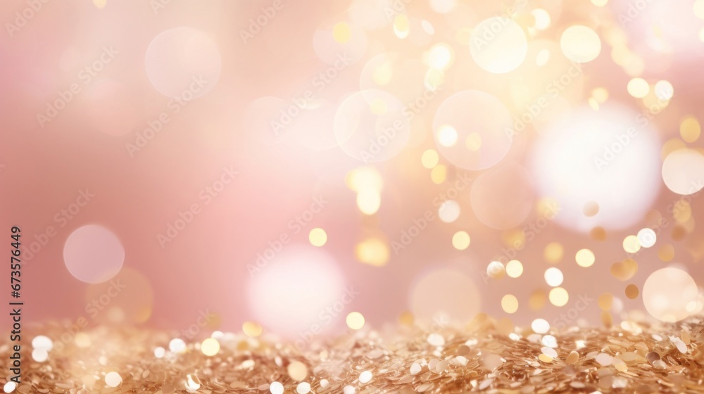 Festive and light pastel soft pink and gold confetti party favors Festive and light pastel soft pink and gold confetti party favors