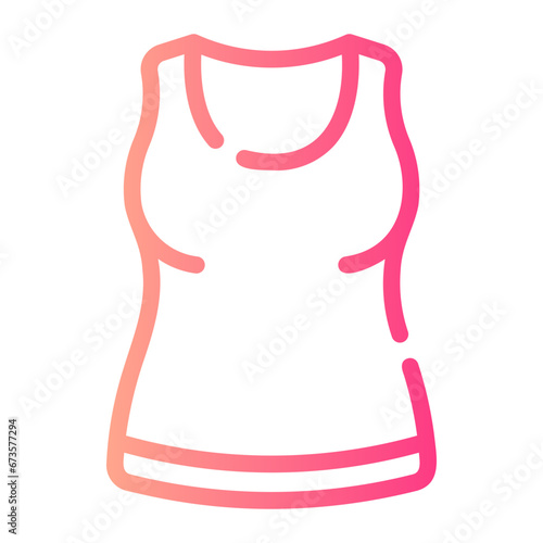 undershirt Line Gradient Icon
