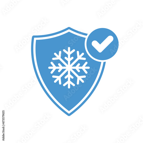 Frost protection icon. Vector illustration EPS.