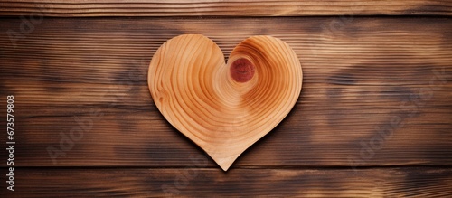 A wooden heart with a removed center
