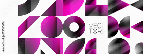 Geometric minimalism with triangles and circles. Blend of basic shapes creating serene, visually pleasing compositions. Wallpaper, banner, background, landing page, wall art, invitation, prints