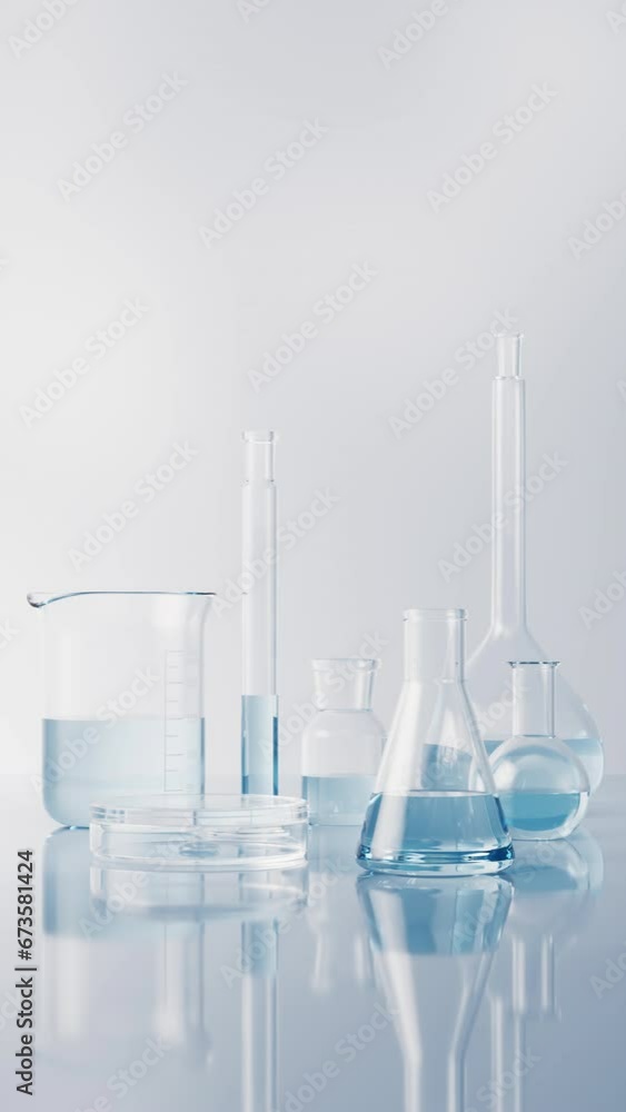 Chemical instruments with biotechnology concept, 3d rendering. Chemical instruments with biotechnology concept, 3d rendering.