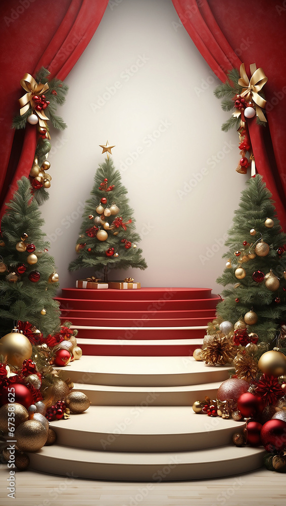 christmas podium background christmas podium background