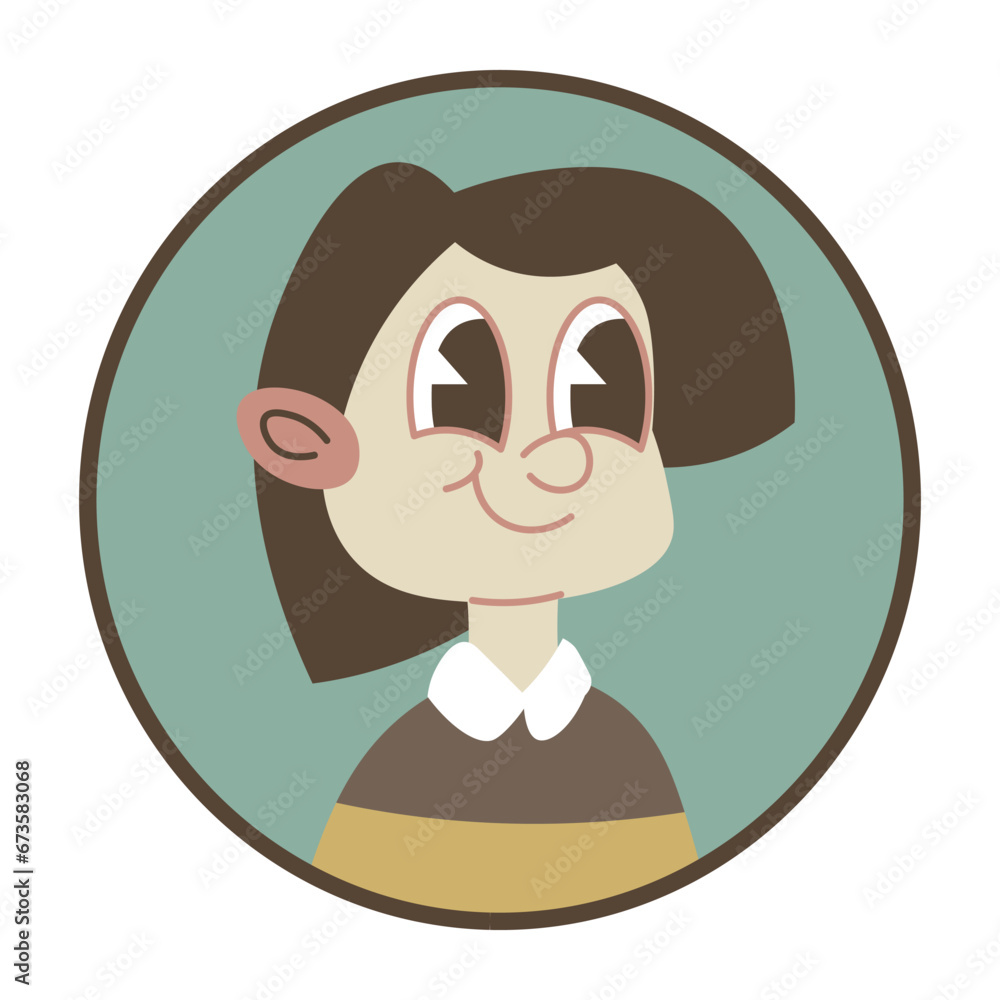Small girl personage, avatar or portrait vector Small girl personage, avatar or portrait vector