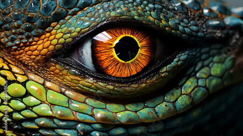 The striking eye of an iguana © Asep