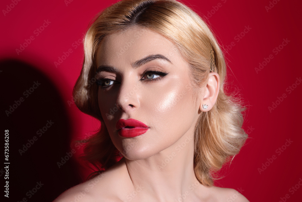 Beautiful young woman with clean fresh skin on studio background. Face care, facial treatment, cosmetology, beauty and spa. Sensual women portrait. Fashion make up. Beautiful young woman with clean fresh skin on studio background. Face care, facial treatment, cosmetology, beauty and spa. Sensual women portrait. Fashion make up.