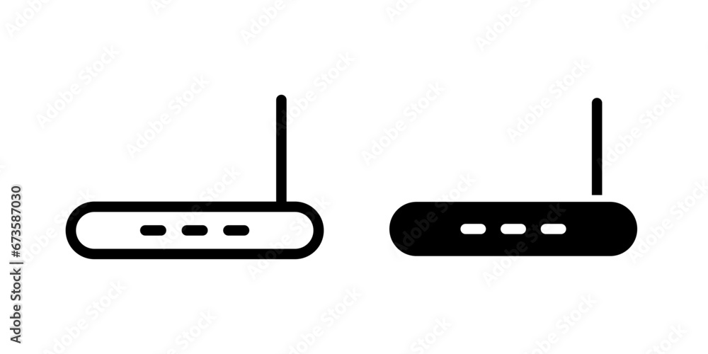 Wifi router icon set. Collection of vector symbol in trendy flat style on white background. Wifi router icon set. Collection of vector symbol in trendy flat style on white background.