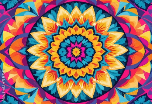 A kaleidoscope of colors and shapes, constantly shifting and changing, creating a mesmerizing pattern.