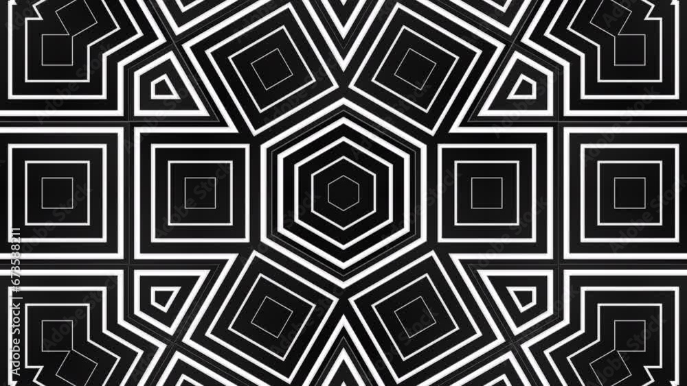 Black and white lines pattern geometric motion background. Seamless looping animation Black and white lines pattern geometric motion background. Seamless looping animation