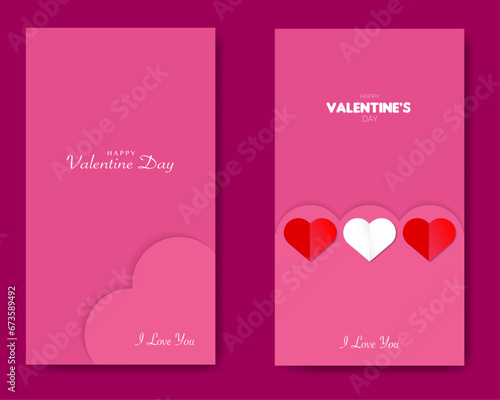 Happy Valentines Day Card Template Bundle