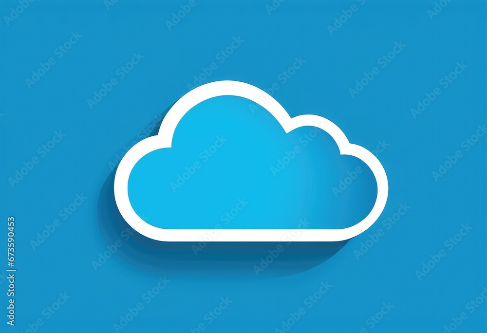 Cloud icon symbolizing internet service in the corporate world Cloud icon symbolizing internet service in the corporate world