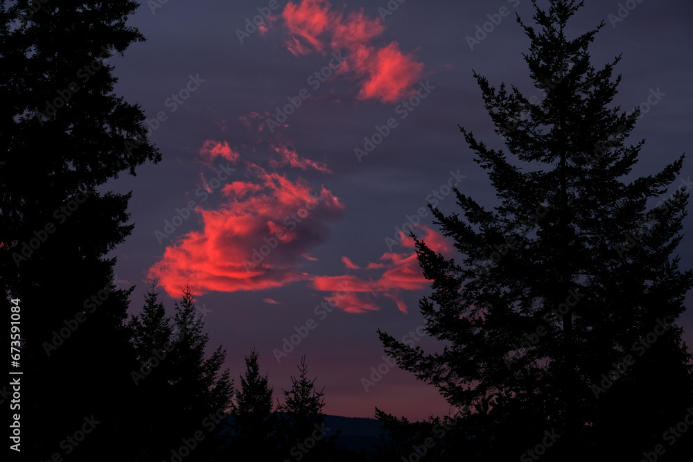 Bright Red Clouds in the Sunrise Bright Red Clouds in the Sunrise
