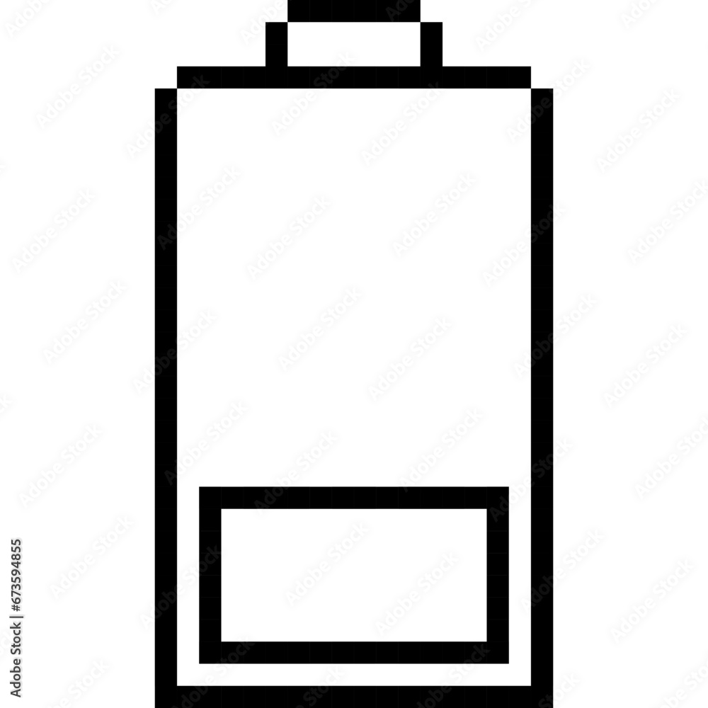 Empty, Charge, Pixelart Art, Low, Power Collection Set. Empty, Charge, Pixelart Art, Low, Power Collection Set.