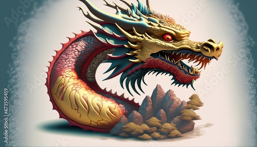2024 dragon year, new year of the dragon, dragon year, wallpaper dragon, animal dragon, gold dragon, Abstract dragon as a symbol of the year 2024 