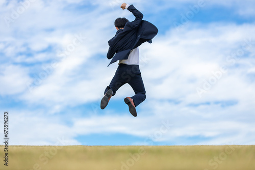                                                 businessman jumping