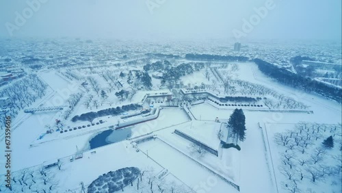 4K Time lapse of Sapporo city in Winter, Japan.
